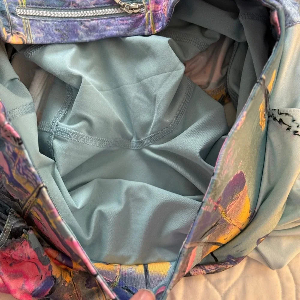 Jamie Sadock Teal Pink‎ Artistic Floral Print Sporty Golf Skort Women's 6 EUC